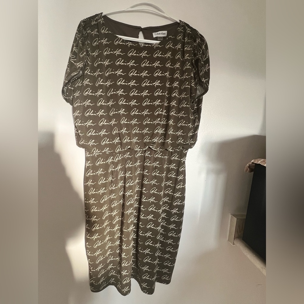 Calvin Klein olive green dress size Large/14